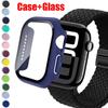 Чехол для ПК + Стекло для Apple Watch Series 11 10 46мм 42мм/Ultra 3 2 1 49мм Модный Защитный Чехол iWatch 45мм 41мм 44мм 40мм Чехол