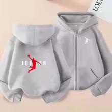 Children's Zipper Style Basketball Sweatshirt Fashion Idol star Coat Boys Girls 3-12 Yrs Hoodies Sports Casual Cardigan Clothing