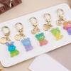 Resin Bear and Rabbit Keychain Moulds Pendant Silicone Mold Jewelry Crafting Molds for Crafting Crystal Epoxy Projects