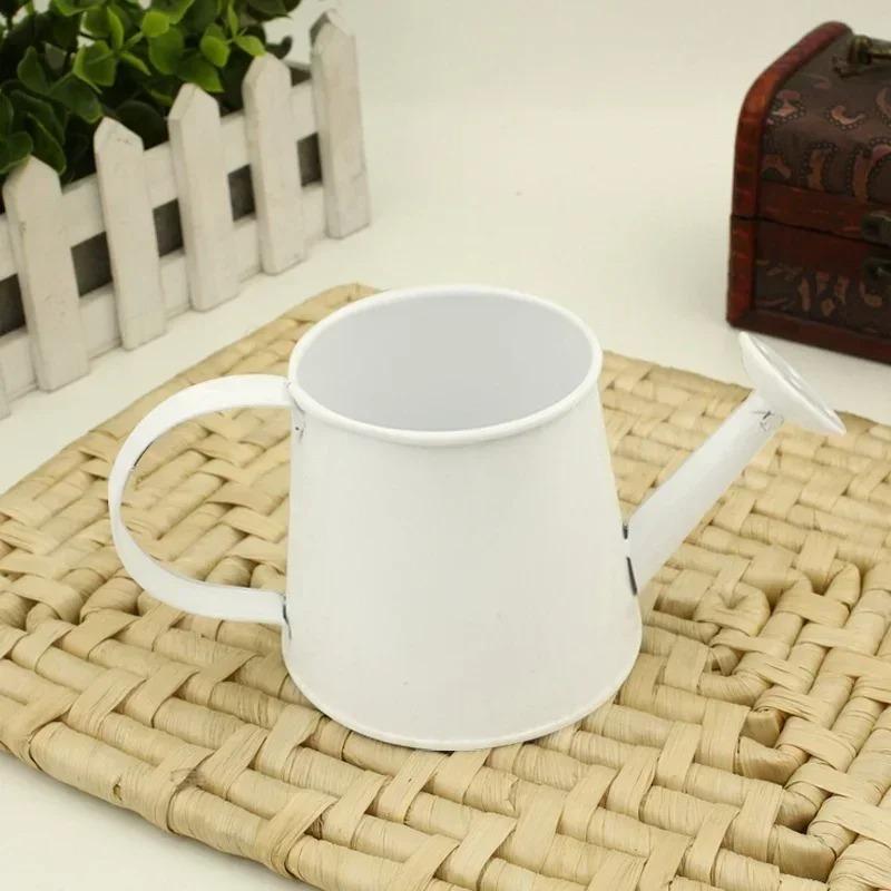 Лейка, мини-чайник, детский цветочный горшок, садовая металлическая модель воды, железная банка для цветов, миниатюрная садовая игрушка, ведро для детей