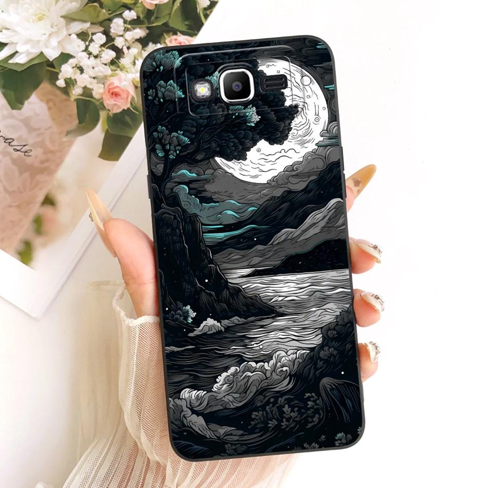For Samsung Galaxy J2 Prime Grand Prime G530 G531F G532G Fashion Dusk Beach Painting Phone Case Soft Silicone Covers Bumpers