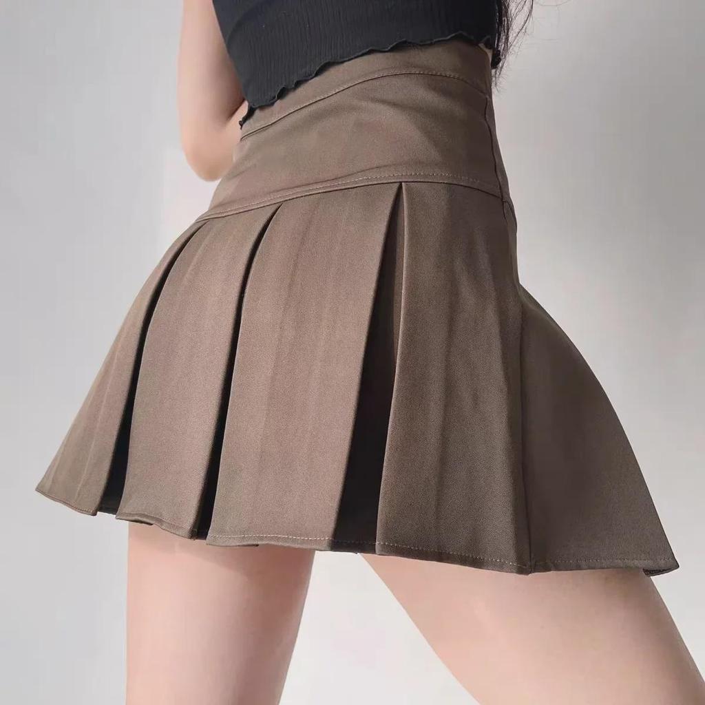 High Waist Pleated Skirt - Spring/Summer Edition, Anti-Exposure, Slim Fit, Short JK Style
