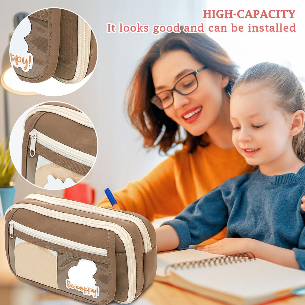 Пенал большой емкости, пенал для хранения с 3 отделениями, пенал большой емкости, пенал-органайзер для мальчика и ребенка