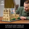 LEGO Архитектура Нотр-Дам де Пари Архитектурная модель Коллекционный конструктор Набор для сборки памятных вещей и идея подарка для путешествий и искусства 21061
