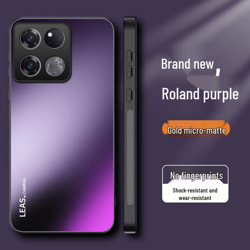 Ультратонкий чехол-накладка для телефонов Hot60Pro, Note50s, Pova7 с покрытием Soft-Touch и матовым золотым покрытием, защищающий от падений