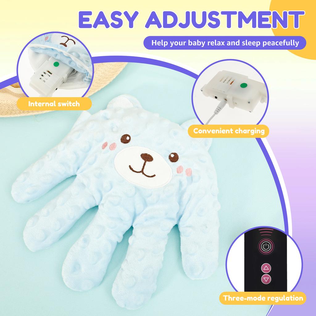Помощь для сна новорожденных Успокаивающая ручная перчатка Успокаивающая ручная подушка для ребенка Успокаивающая игрушка Успокаивающая рука Электрическая игрушка для похлопывания для сна ребенка