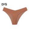 Женские стринги из хлопка с промежностью, бесшовное женское нижнее белье, женские трусики с низкой посадкой, дышащие, удобные, однотонные трусы