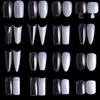 Nail Tips: Full & Half Cover, Transparent & White, Pointed French, for Shaping & Extension
