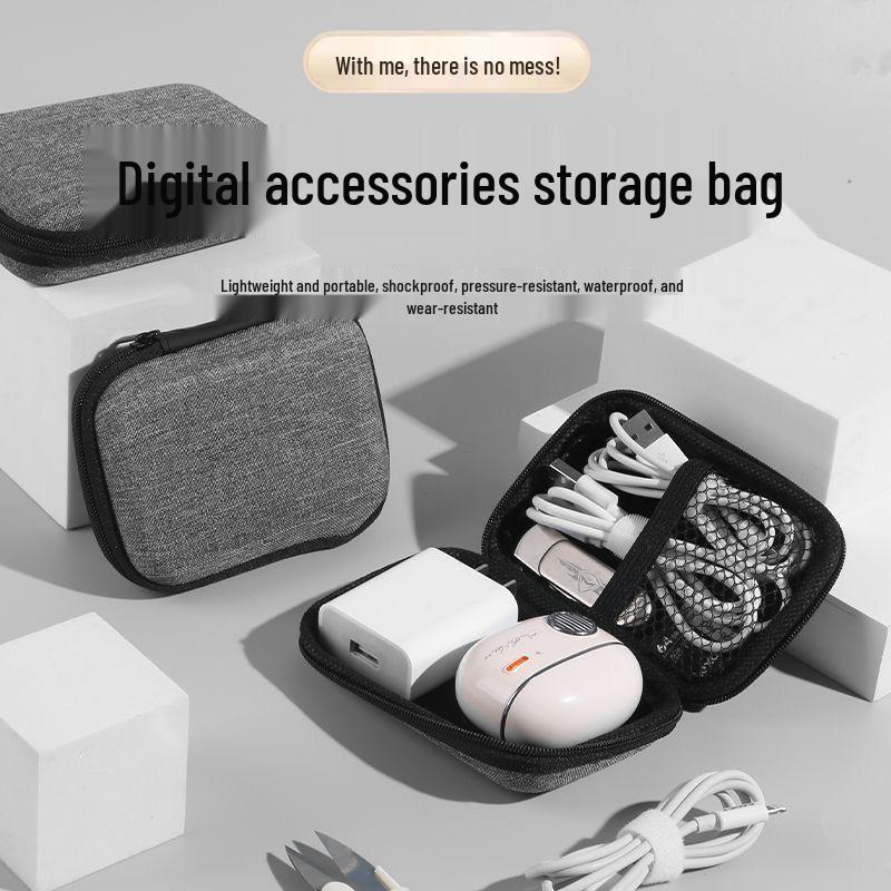 Multifunctional Cable Organizer: USB Flash Drive, Earphone, Charger, Dustproof Storage Case