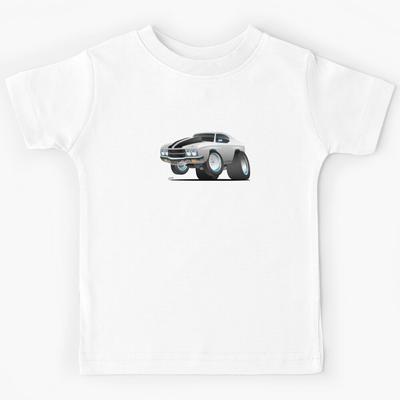 Classic 70's American Muscle Car Cartoon Kids T-Shirt