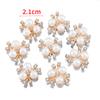 20pcs Imitation Pearl Flower Rhinestone Hair Clip Hairband Headdress Clothing Buckle Jewelry Making Accessories DIY Wholesale