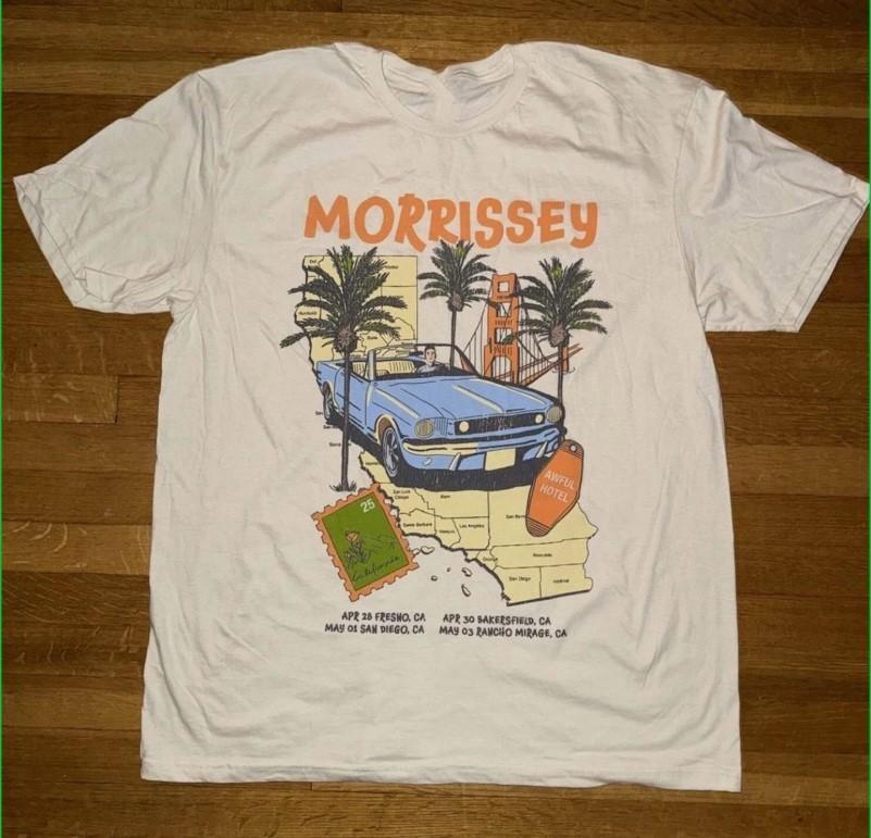 Morrissey Tour California Exclusive Event T-Shirt Reprint All Size Unisex T-Shirt