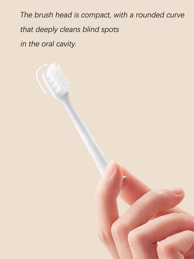 Сменные насадки для щеток для XIAOMI T200, 10 шт., белые/синие, глубокие, мягкие, насадки DuPont для чистки щетины, электрические зубные щетки