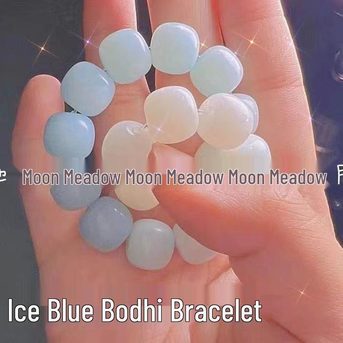 Браслет с градиентом из корня бодхи и нефрита - Украшение из натуральных хрустальных бусин для девочек