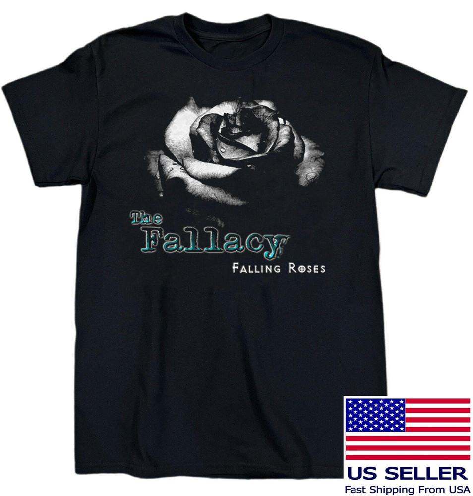 The Fallacy Band Falling Roses Album Cotton Black Unisex T Shirt S5XL AG903 Unisex T-Shirt