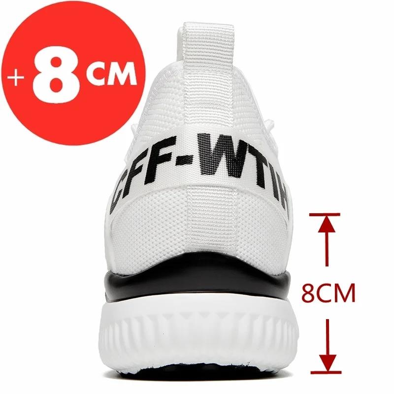 New Sneakers Men Insoles 8Cm Sports Heightening Shoes Tall Shoes 39-43 Man Elevator Shoes Height Increase Shoes Tênis