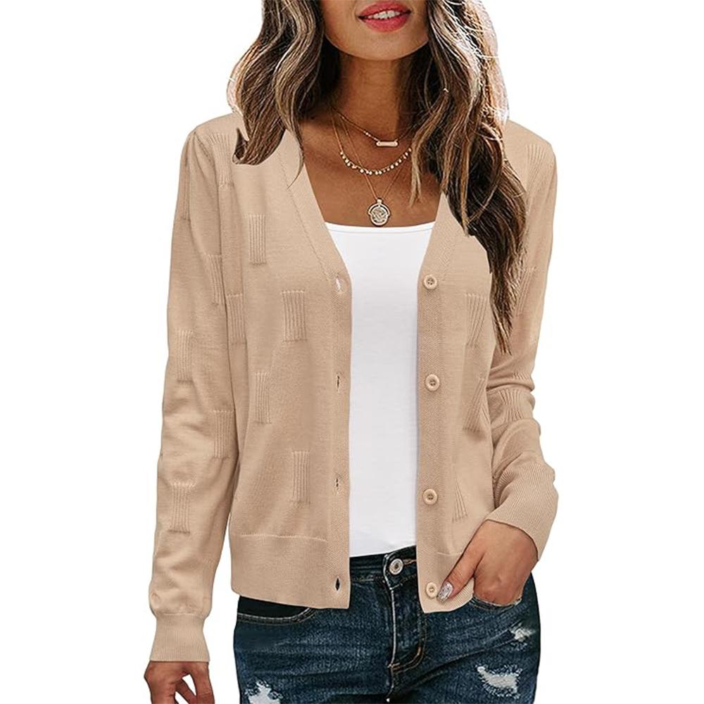 Women's Soft Cropped Cardigan Casual Lightweight Shrug Sweater Tops