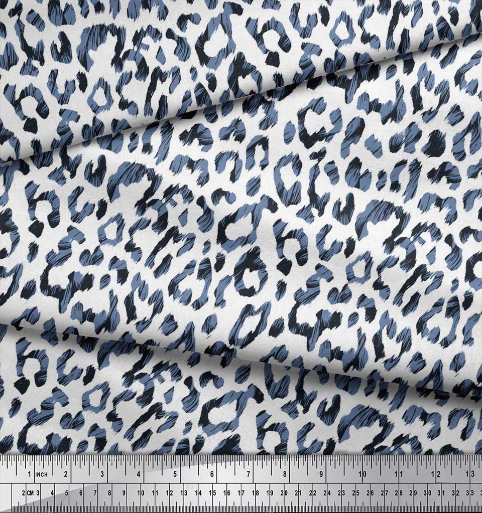 Soimoi Японская креп-сатиновая ткань с леопардовым принтом из кожи животного, ткань для рукоделия по метрам, 42 дюйма