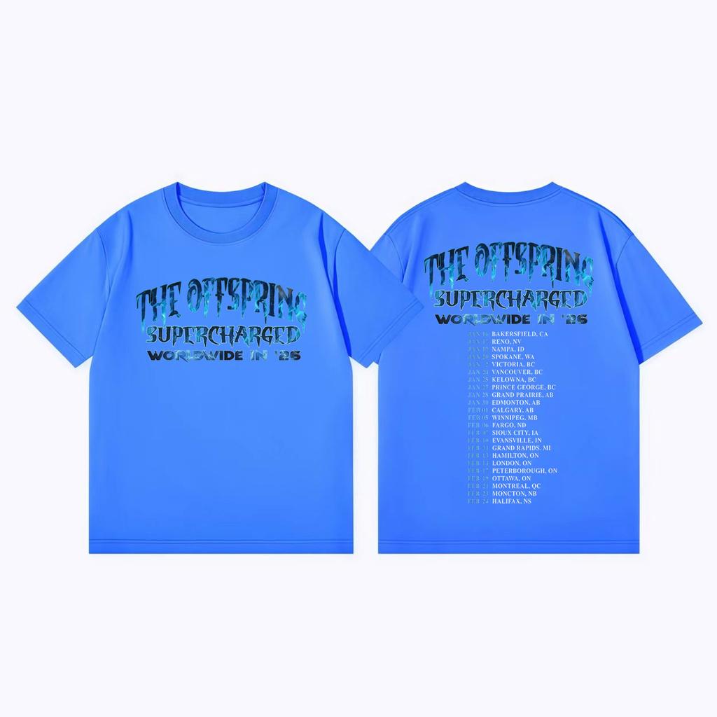 The Offspring Tour 2026 Merch Tshirts Men Women Clothing Punk Rock Short Sleeve Tshirt Summer Fashion Casual Oversized T Shirt