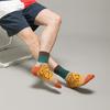 Модные мужские и женские носки средней длины с рисунком из мультфильмов, цветные, осенне-зимние, спортивные, хлопковые носки