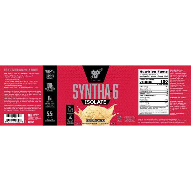 BSN Synta-6 Изолят Протеиновый Порошок Смесь для Напитка Добавка