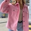 Женские тонкие толстые пальто с винтажным карманом на лацкане однобортные женские короткие пальто осень-зима модная женская верхняя одежда
