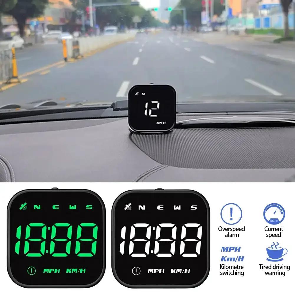Мини 2,5-дюймовый светодиодный HUD-дисплей для автомобиля, сигнализация превышения скорости G4S с питанием от USB и GPS-компасом, спидометром, напоминанием об усталости вождения