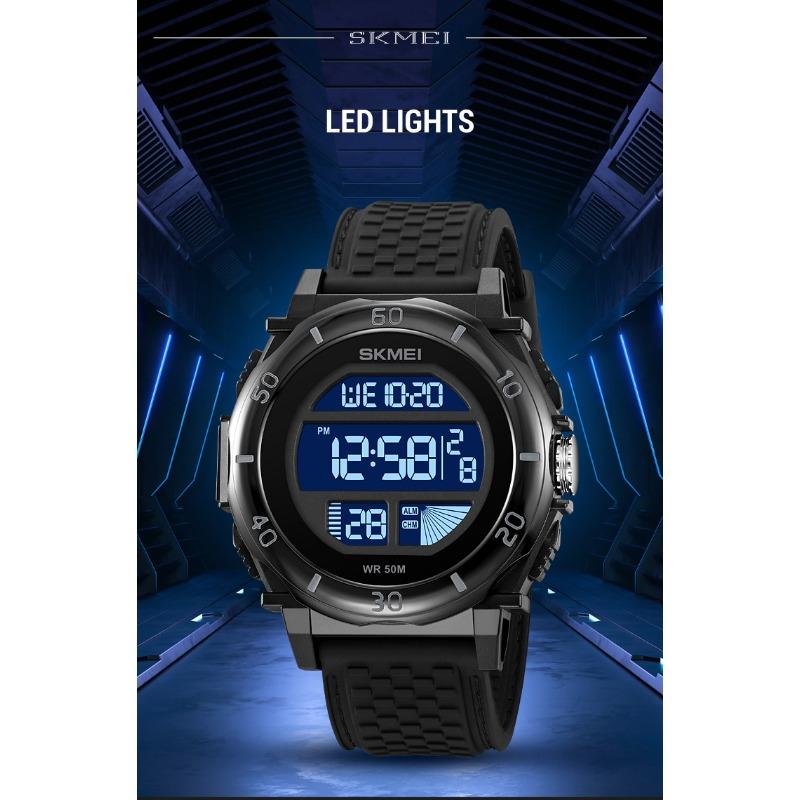 Skmei Часы для мужчин спортивные часы цифровые водонепроницаемые часы обратный отсчет из нержавеющей стали модные наручные часы наручные часы мужские часы 2099