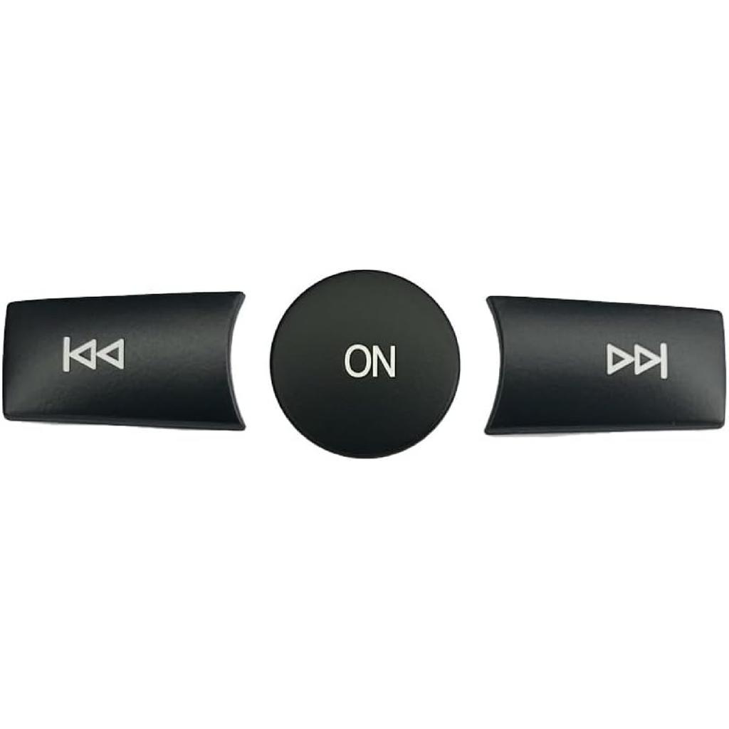 Black Car Radio Volume Forward Backward ON Buttons Cover Stickers Trim Compatible with Mercedes Benz A CLAS W176 B Class W246/C Class W204/ E Class