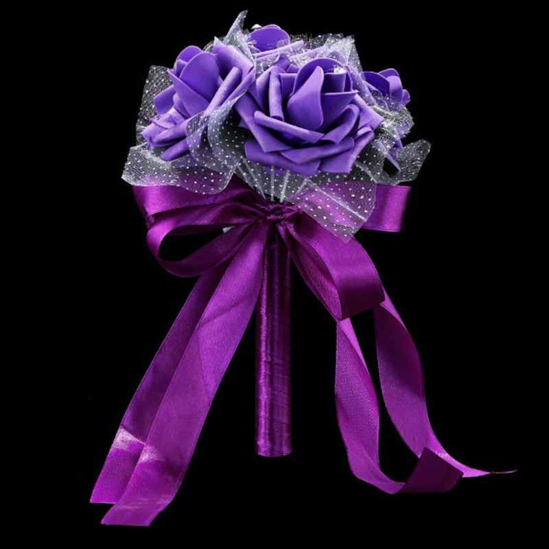 Букет невесты, держащий цветок, искусственная роза, шелковый букет, украшение для подружки невесты