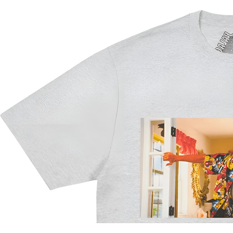 Palace Футболка Pal-Ace серая меланжевая унисекс-топы P28TS172