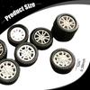 8 Pieces RC Car Wheels and Tires Alloy Accessories Upgrade Replacement Vehicle Modified