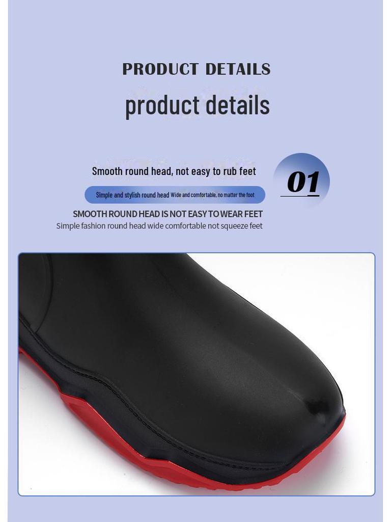 Мужские низкие водонепроницаемые мотоциклетные сапоги для езды на мотоцикле - нескользящая резиновая обувь для рыбалки