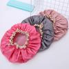Home Women Elastic Reusable Waterproof Shower Cap Head Hair Cover Bathing Hat