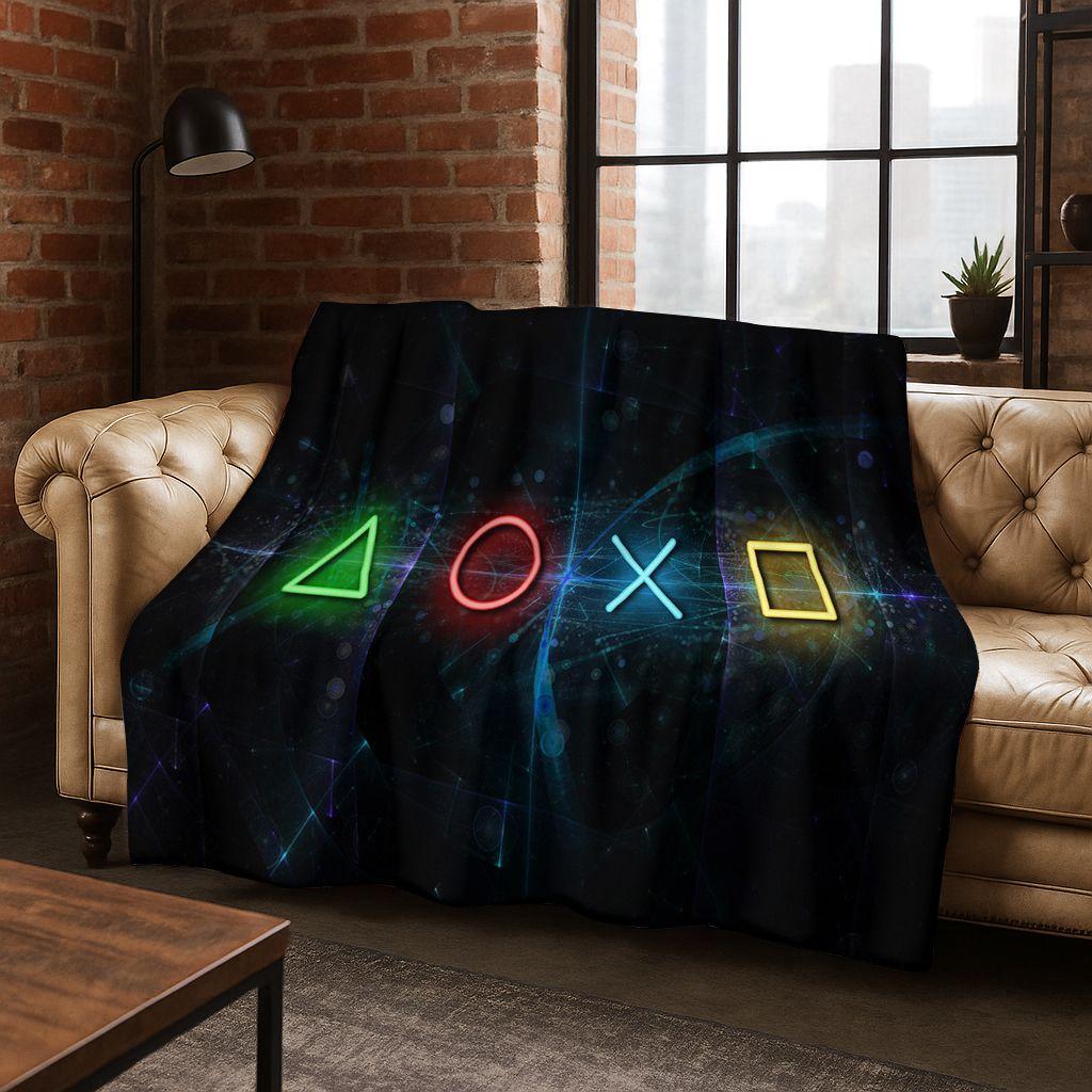 2026 New Gamer Zone Game Controller Flannel Blanket,Warm and Cozy Soft Throw Blanket for Home Bedroom Bed Sofa Picnic Cover Kid