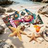 Custom Name Personalized Masha and the Bear Print Beach Towel, for Trip Camping Beach Party Home Decor, Birthday Gift for Family & Friends