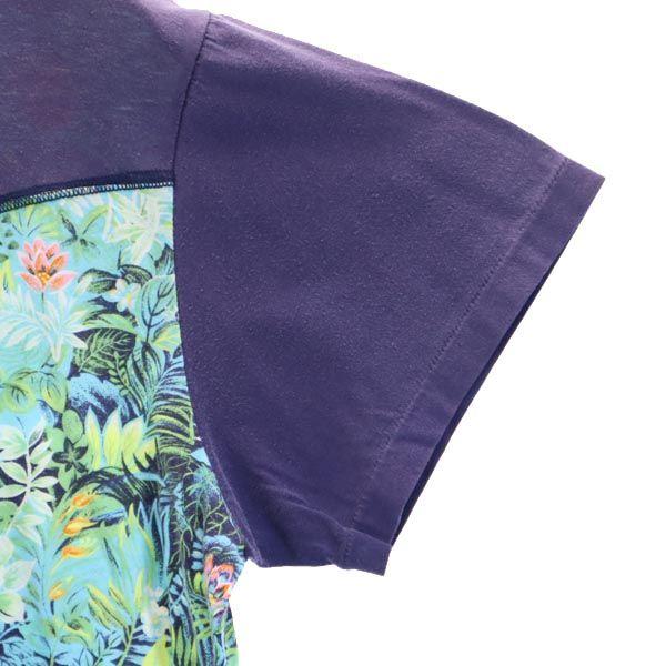 KENZO JUNGLE сделано в Японии Ботаническая футболка с коротким рукавом M Фиолетовая Женская Б/у