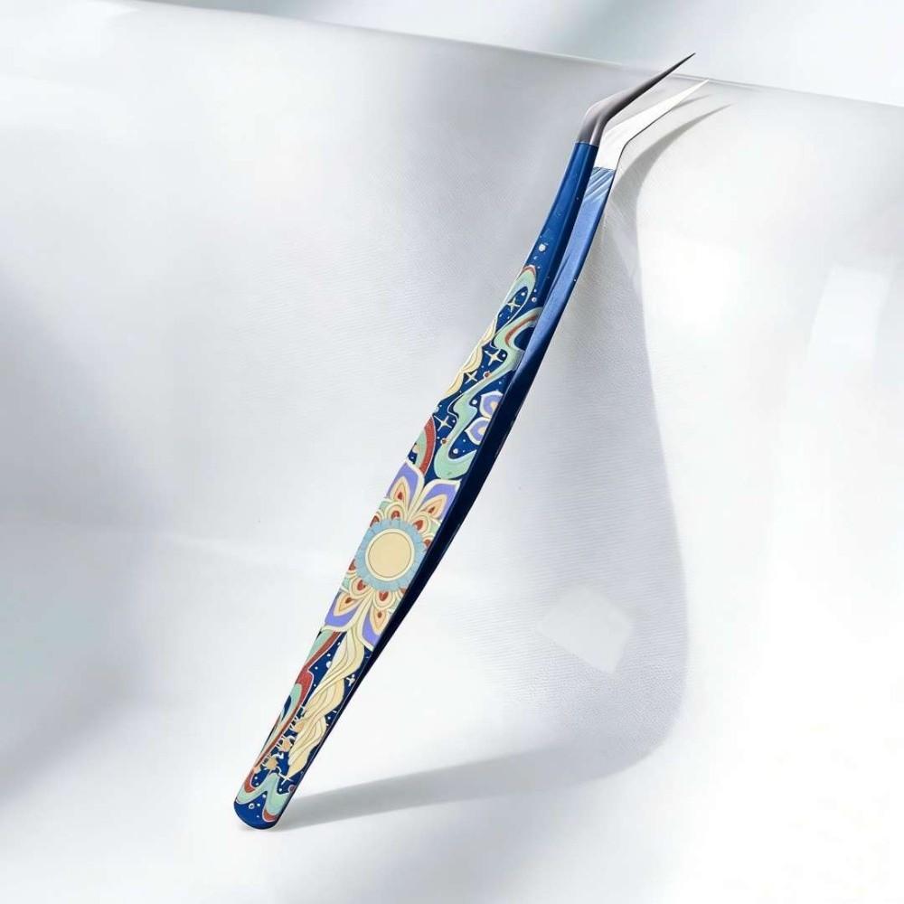 High Precision False Eyelash Tweezers Metal Lashes Extension Tweezer Miniature Scene Stickers