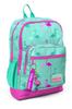 Детский школьный рюкзак с четырьмя отделениями Coral High Kids Water Green Neon Pink с рисунком фламинго 23111