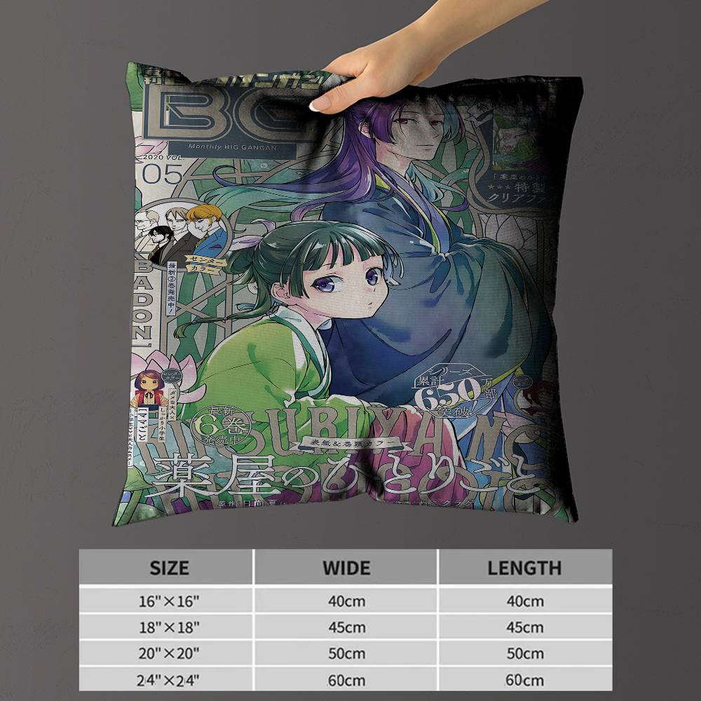 The Apothecary Diaries Anime Pillowcase Toon Gift Cushion Cover Bedroom Home Sofa Chair Seat Decor Pillow Case