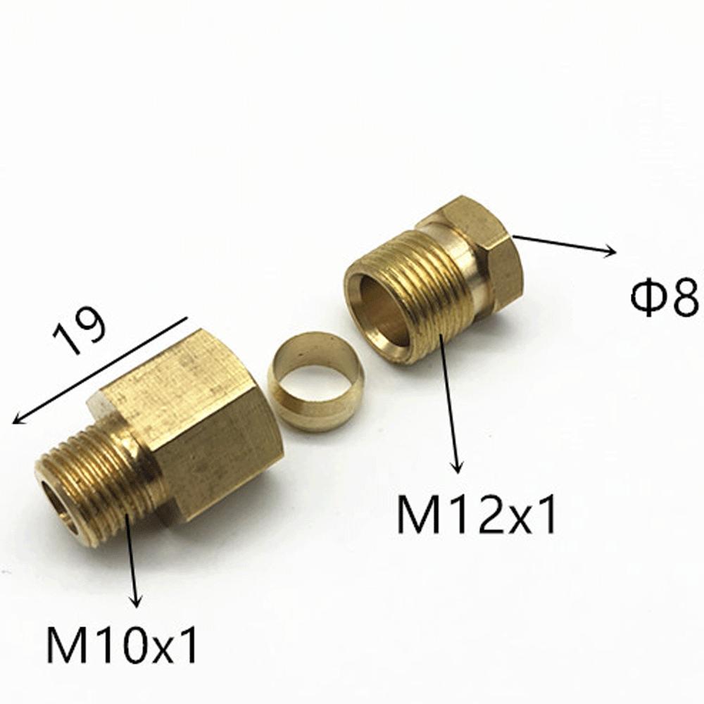 M4 M6 M8 M10 1/8" 1/4" BSP Наружная Резьба к 4 6 8мм Компрессионная Трубка Латунный Фитинг для Трубок Масло для Смазки