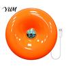 Donut Ambient Light Night Light, Wireless Rechargeable 2-in-1 Table Lamp with Touch Dimmer, Cordless Warm Orange Glow Wall Mountable Lighting