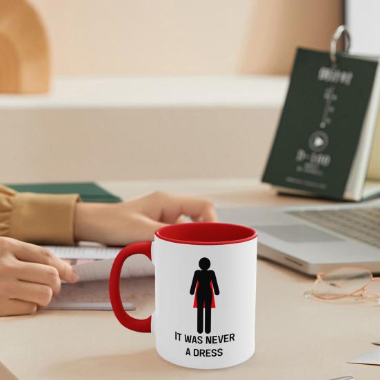 Персонализированная керамическая кружка для вдохновения женщин «Это никогда не было платьем» Мотивационная кофейная кружка Трендовая посуда Подарок для любителей кофе