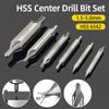 HSS Combined Center Drills Countersinks 60 Degree Angle Bit Tool 1.0,1.5,2.0,2.5,3,5mm A Type Without Protective Cone Tools Set