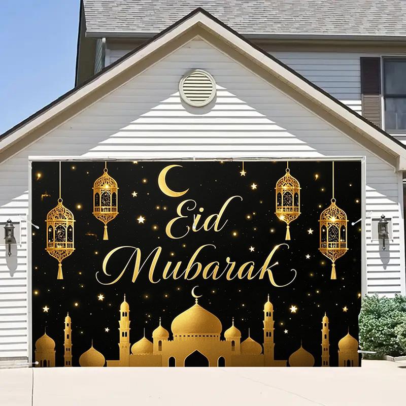 Фон для фотосъемки на праздник Ид аль-Адха с мечетью, фонарями, полумесяцем, для помещений и улицы, свадеб, дней рождения и исламских праздников, настенного искусства