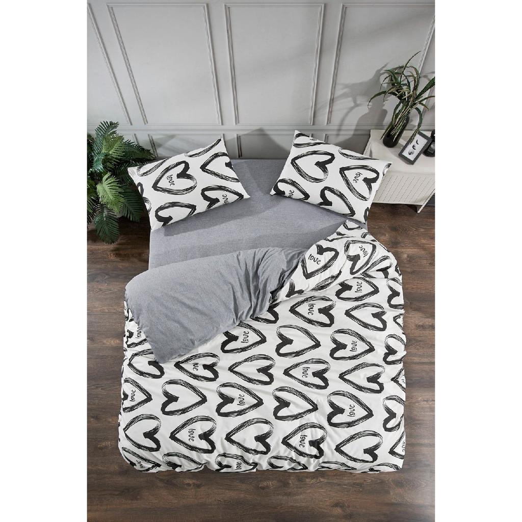Tiles Single Patterned Duvet Cover Set, Elastic Sheet And 1 Pillowcase
