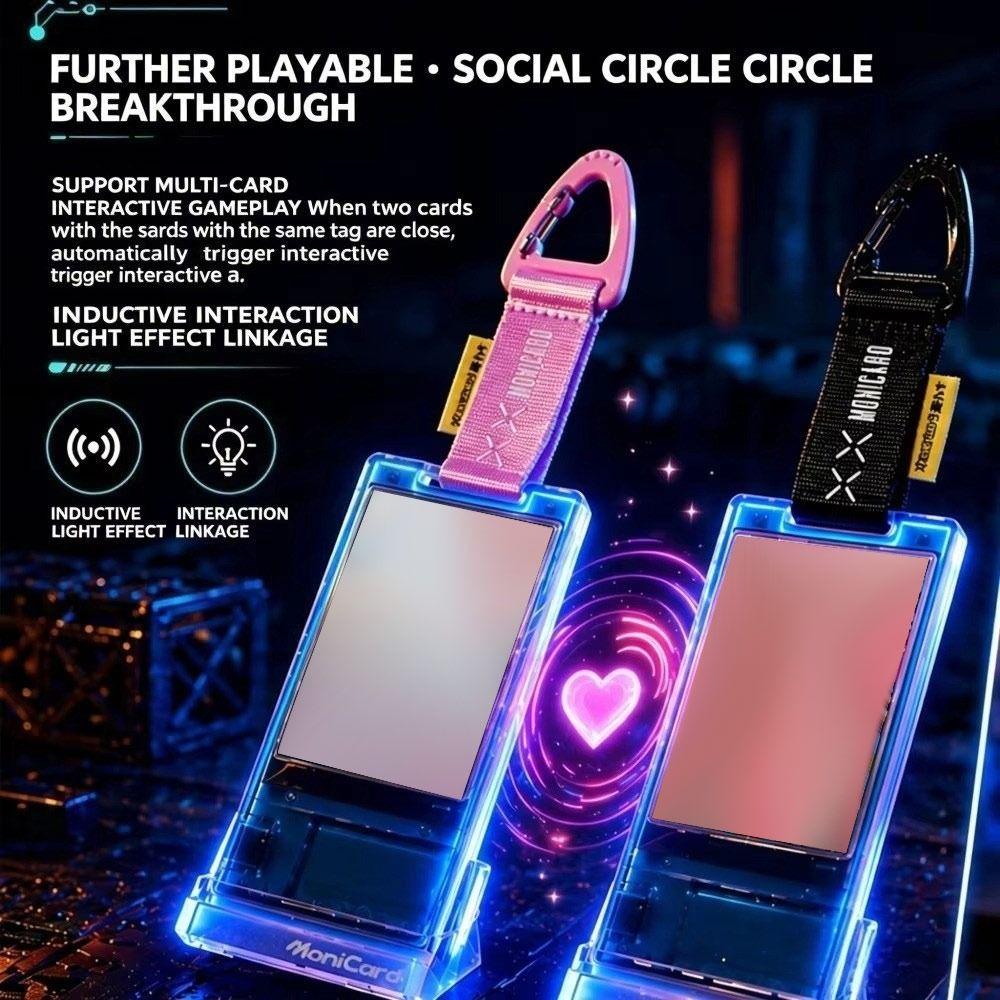 Rechargeable Magic Card Electronic Pass Badge HD Display Electronic Pass Badge Social Interaction