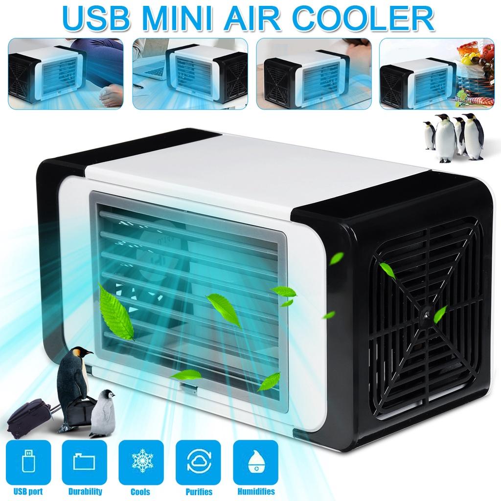 Mini Multifunctional Portable Air Cooler Household USB Desktop Air Conditioner Fan with 2 Ice Crystal Pack Air Conditioner DC 5V