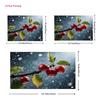 2D Food Photography Backdrop 2D Wet Red Cherries Macro Photo Background for Themed Shoot