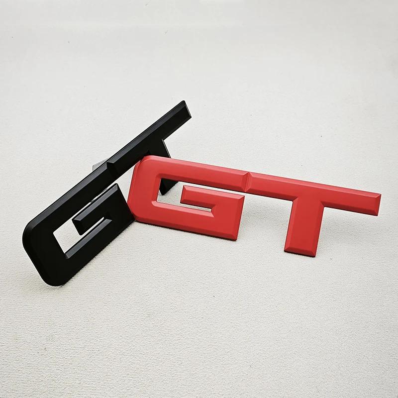 gjbmq10 3D Metal Logo GT Car Rear Boot Trunk Emblem Fender Side Front Grille Badge Sticker Decals For Mustang GT Accessories